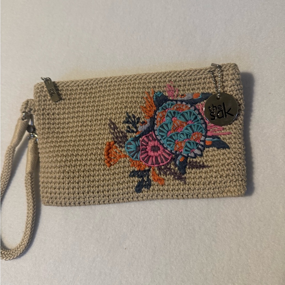 The Sak x Oceana Vita Wristlet with Embroidery